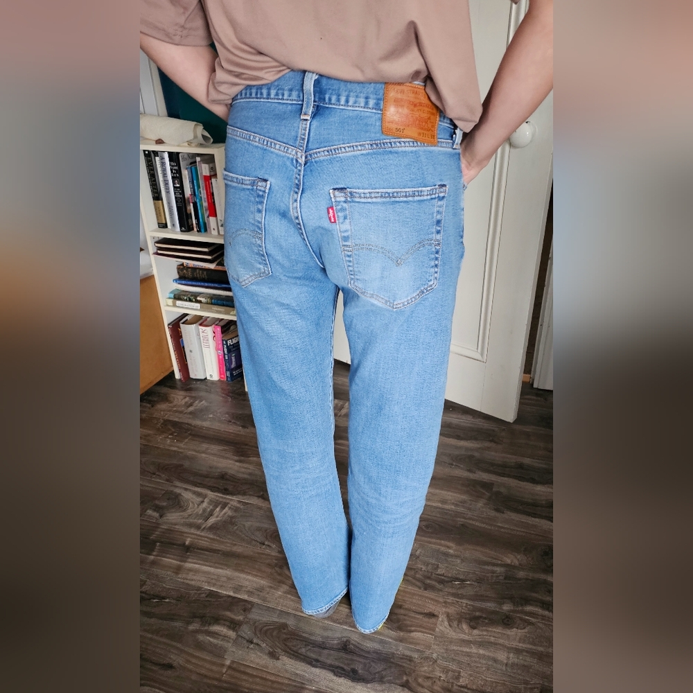 Levi's/501 Light Blue Jeans Sz 31 L32 - Picture 6 of 10